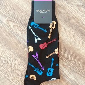 Bugatchi Underwear & Socks - BUGATCHI Multi Color Guitar Print Sock NWT Bugatchi Underwear & Socks - BUGATCHI Multi Color Guitar Print Sock NWT